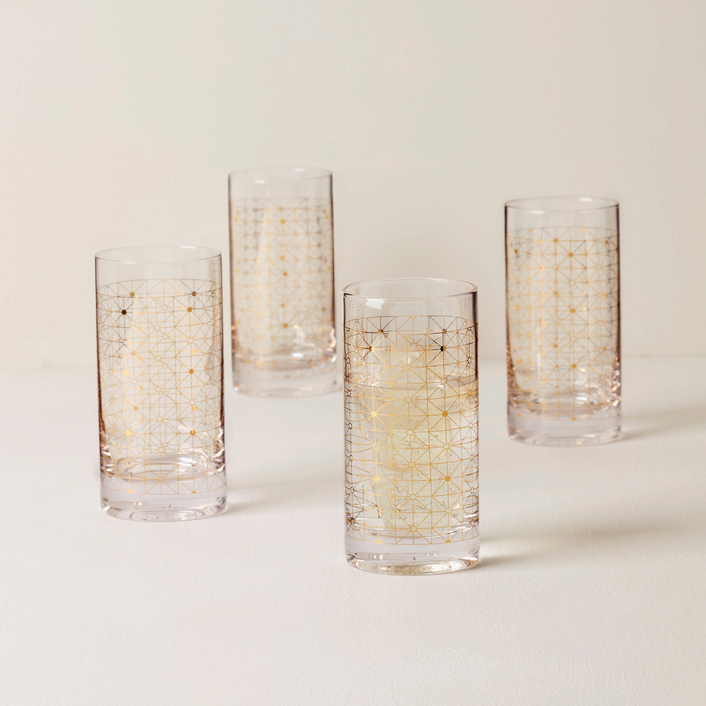 Tuscany Classics Gold Dust Highball Glasses - Set Of 4