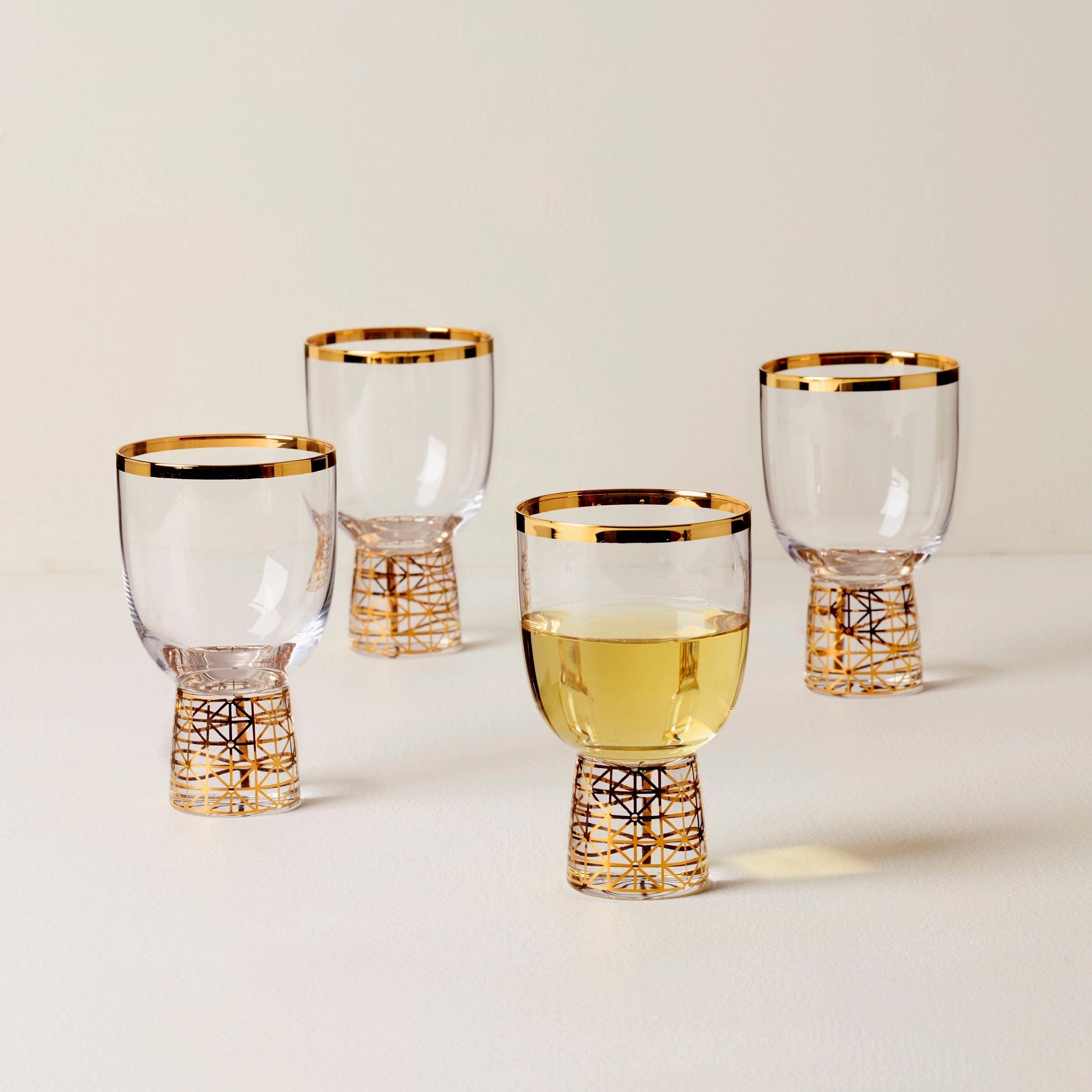 Tuscany Classics Gold Frost Wine Glasses - Set Of 4