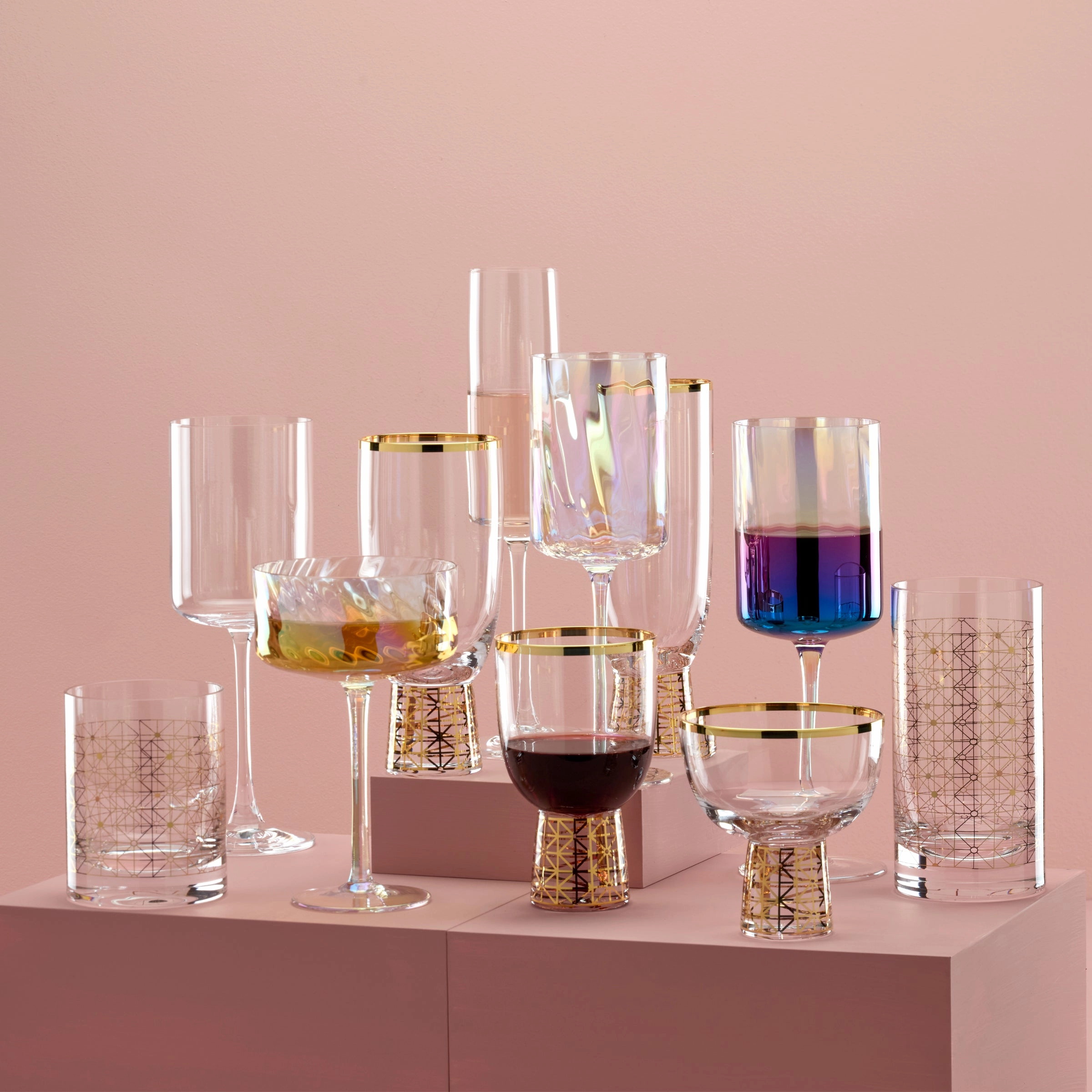 Tuscany Classics Gold Frost Wine Glasses - Set Of 4