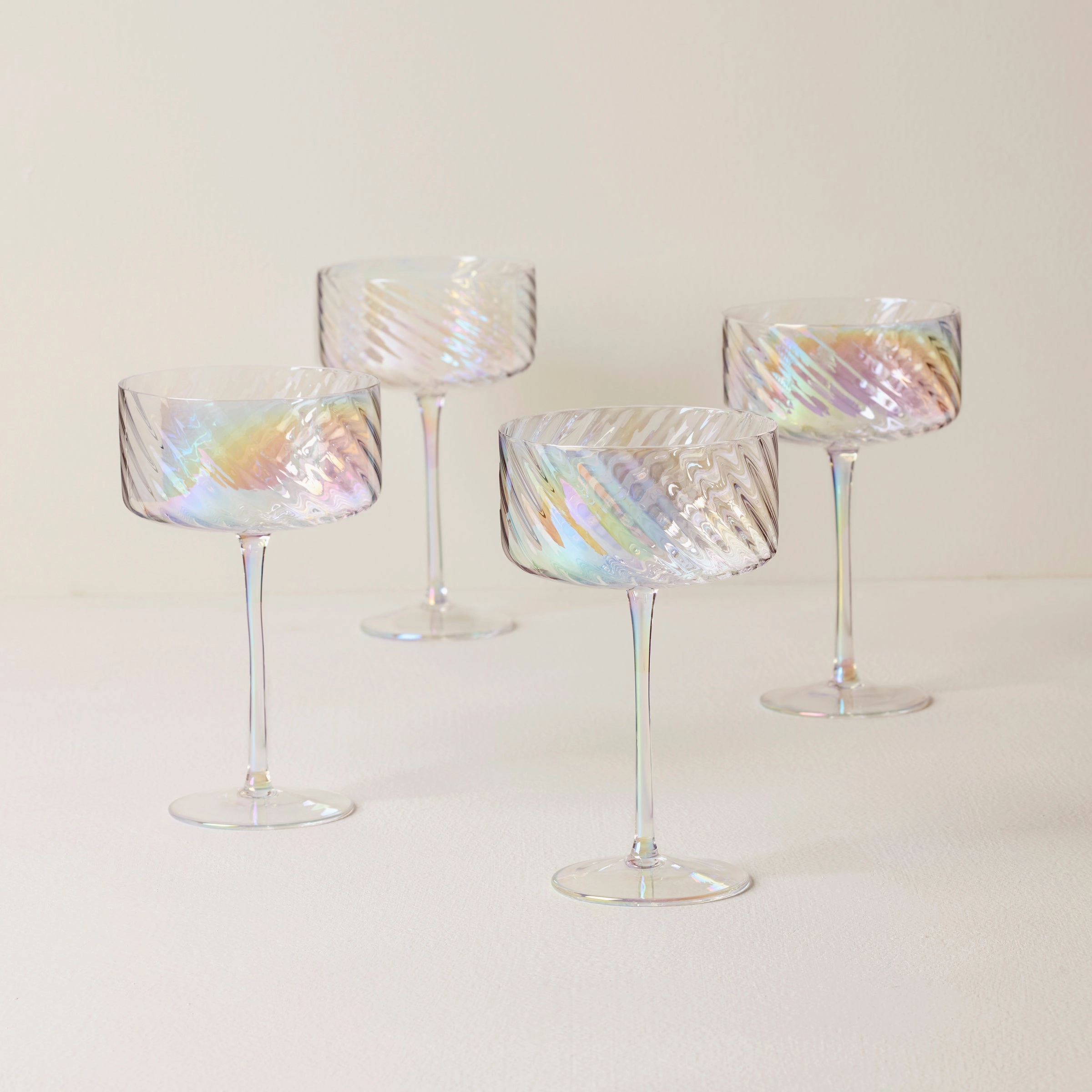 Tuscany Classics Iridescent Coupe Glasses - Set Of 4