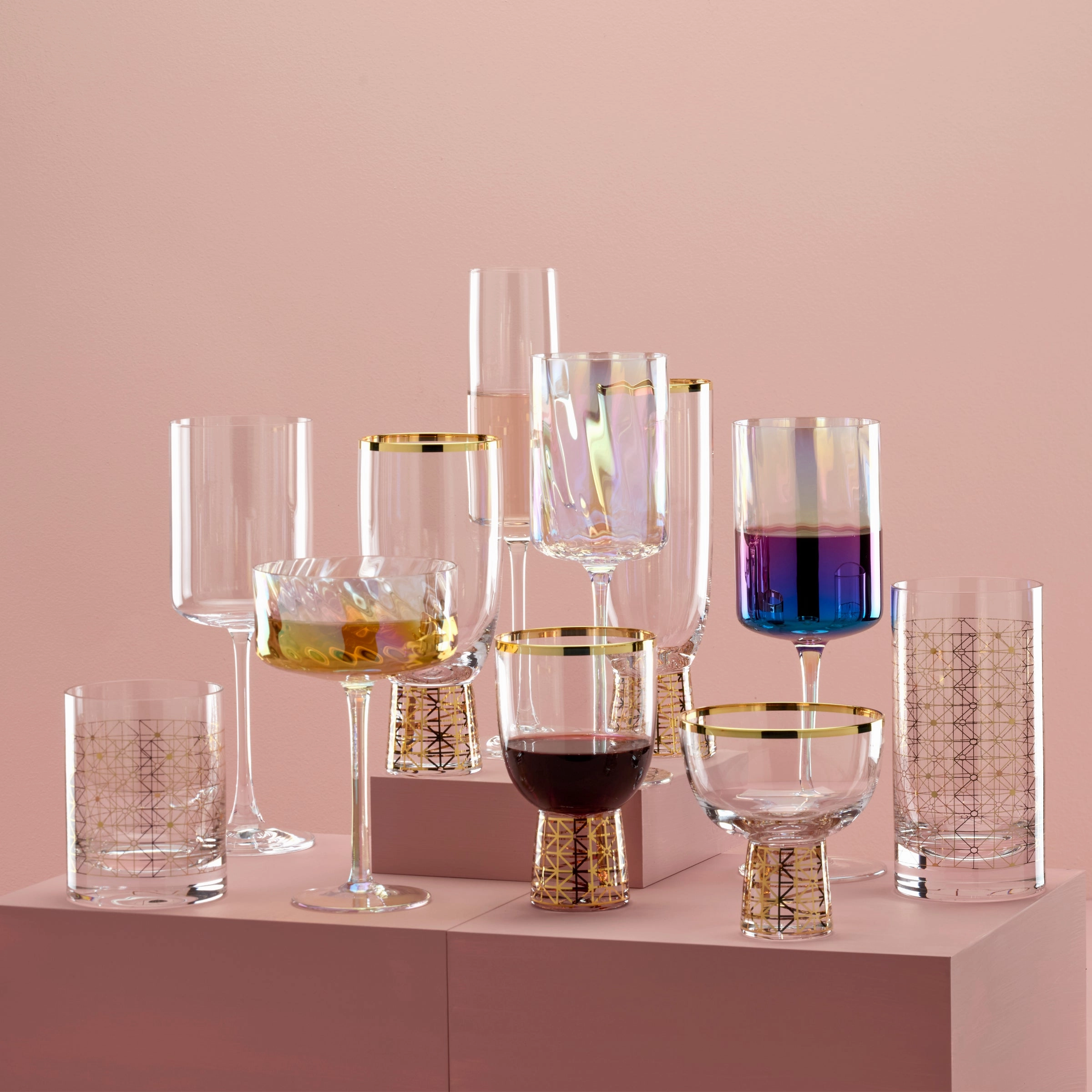 Tuscany Classics Iridescent Coupe Glasses - Set Of 4