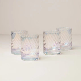 Tuscany Classics Iridescent Double Old Fashion Glasses - Set