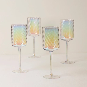Tuscany Classics Iridescent Red Wine Glasses - Set Of 4