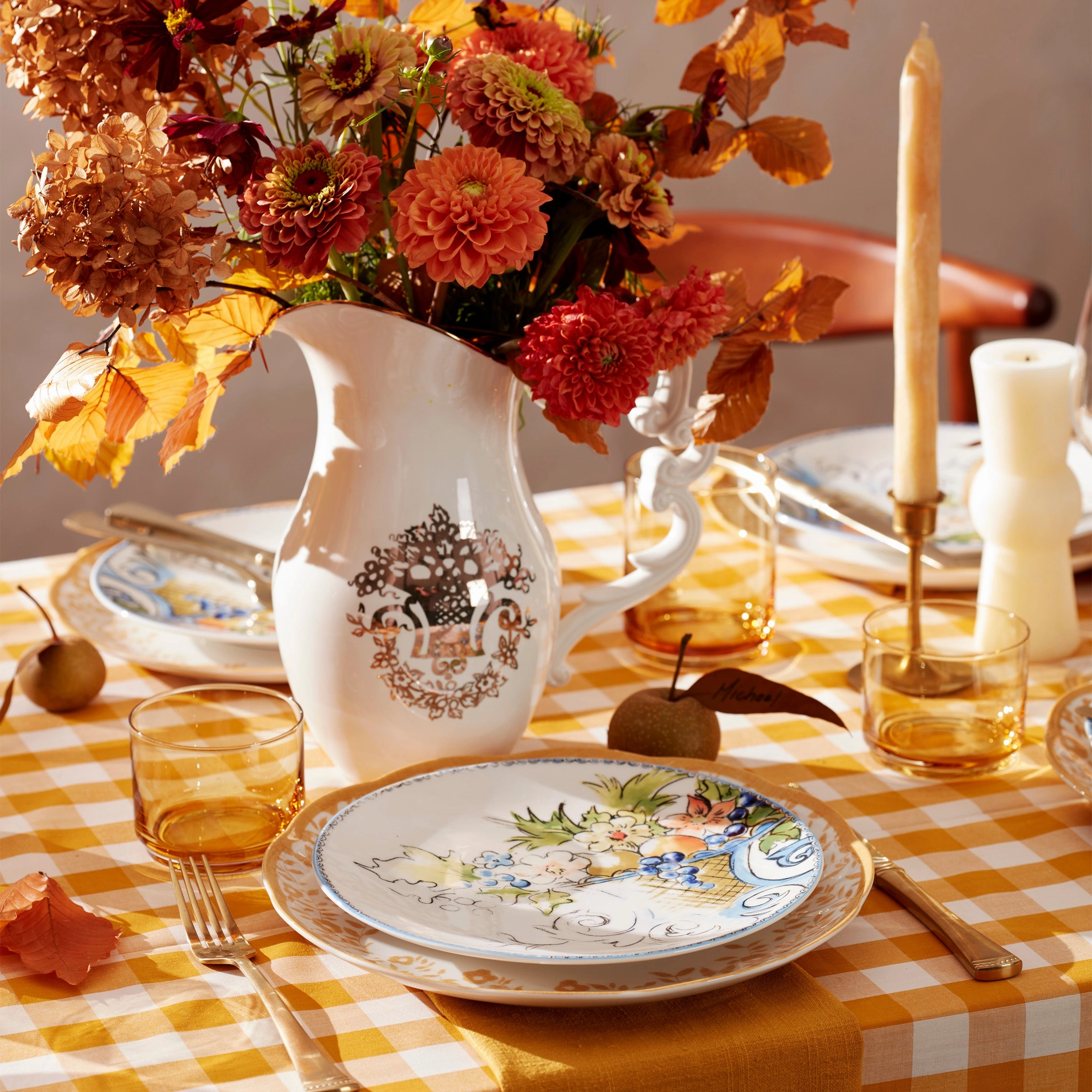 Tuscany Classics Stackable Amber Short Glasses - Set Of 4