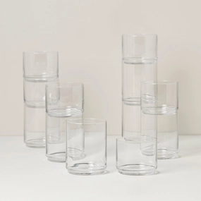 Tuscany Classics Stackable Clear Glasses - Set Of 12