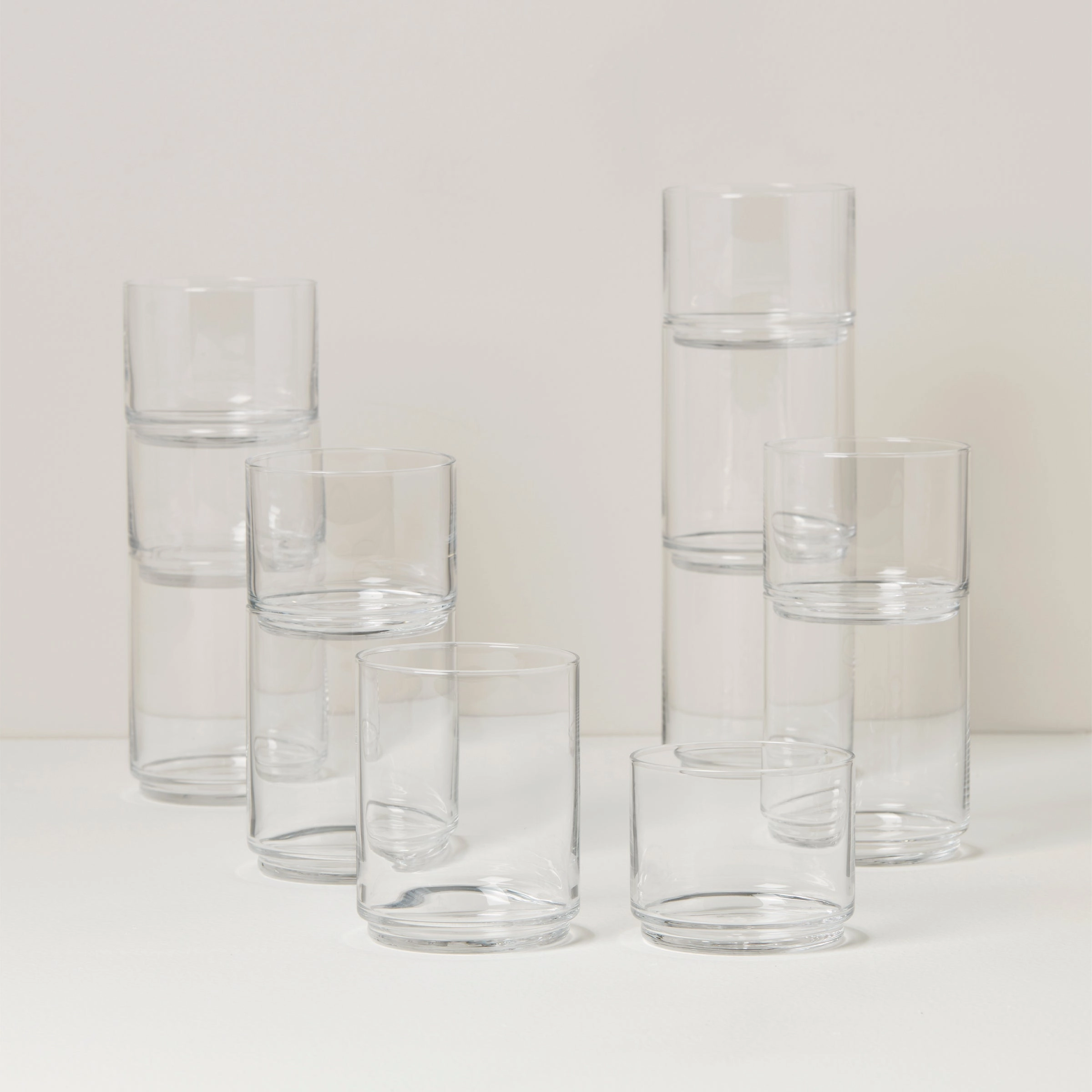 Tuscany Classics Stackable Clear Glasses - Set Of 12