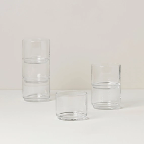 Tuscany Classics Stackable Clear Short Glasses - Set Of 6