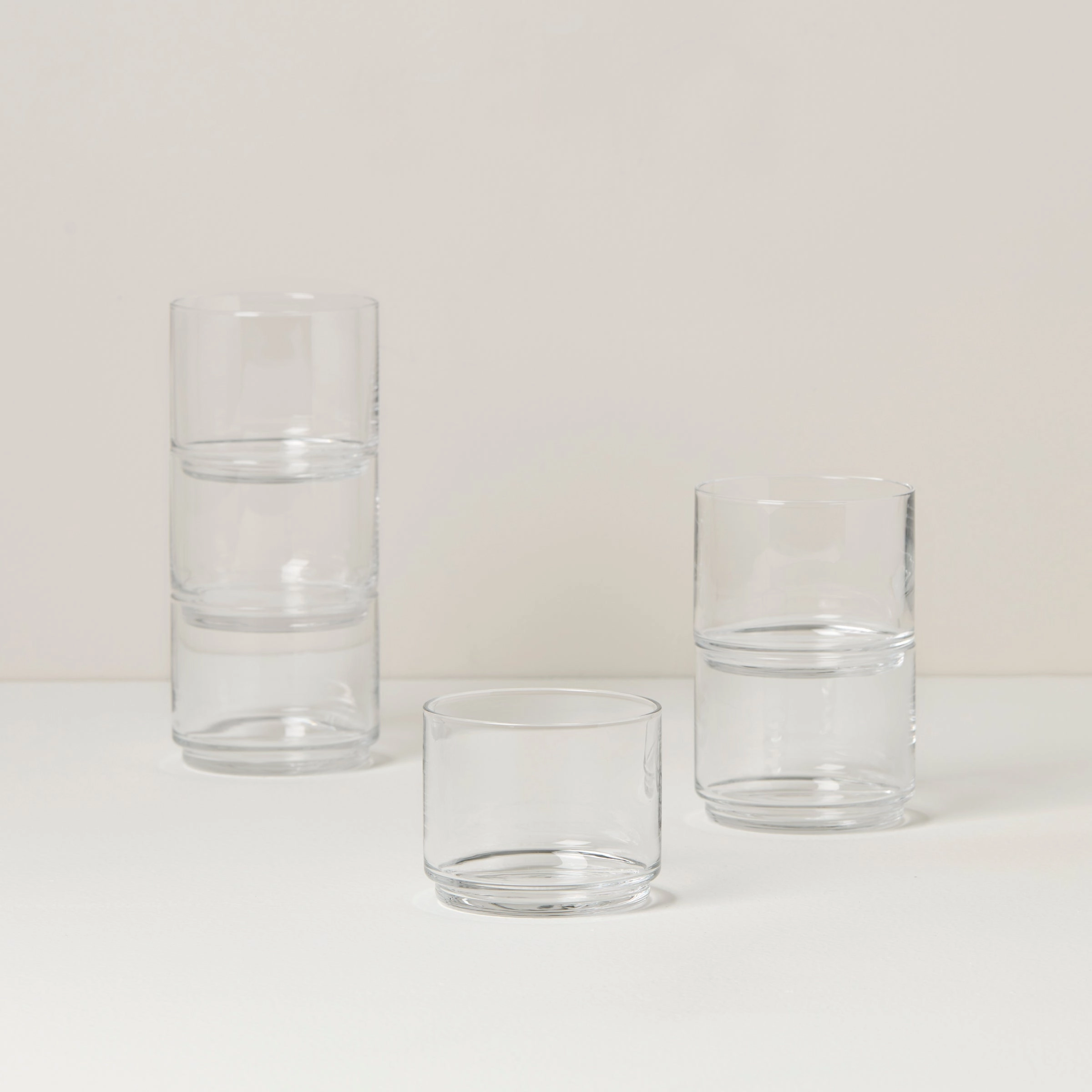Tuscany Classics Stackable Clear Short Glasses - Set Of 6