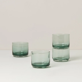 Tuscany Classics Stackable Green Short Glasses - Set Of 4