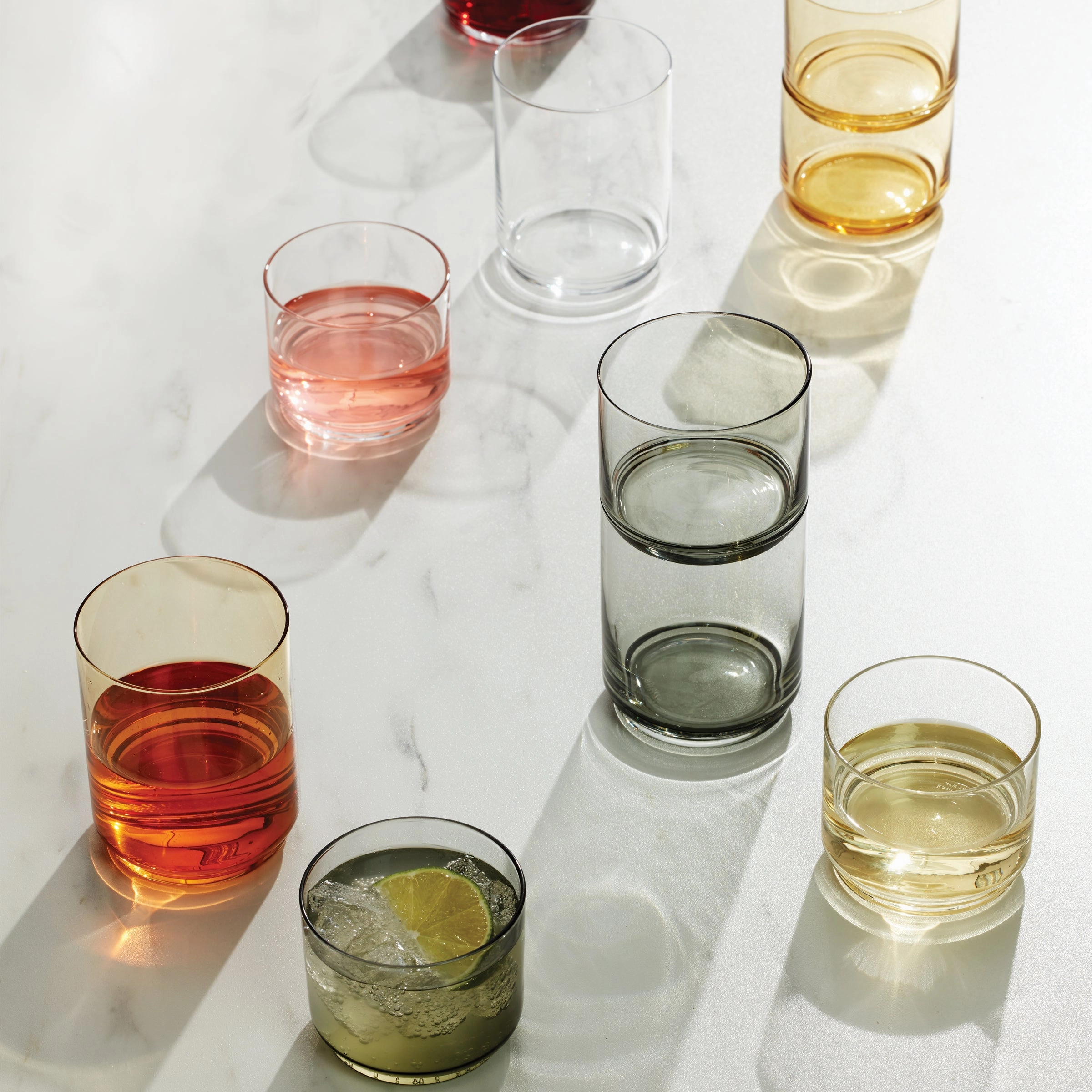 Tuscany Classics Stackable Smoke Tall Glasses - Set Of 4