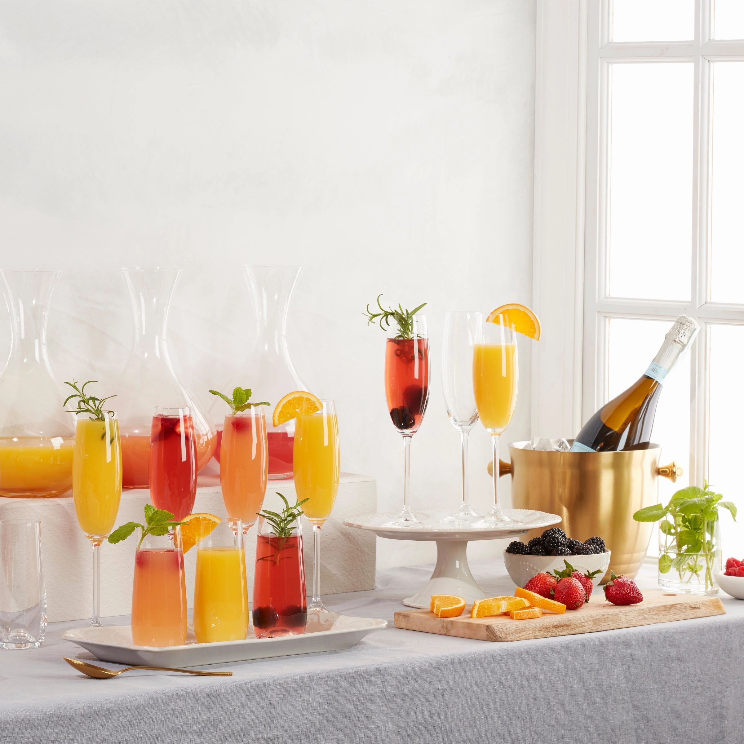 Tuscany Classics Stemless Flute Glasses - Set Of 6