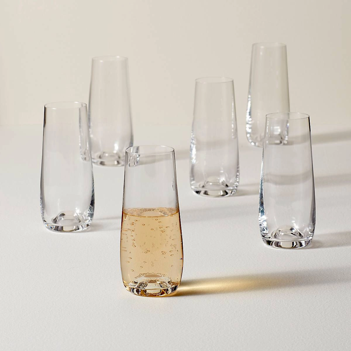 Tuscany Classics Stemless Flute Glasses - Set Of 6