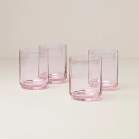 Tuscany Stackable Blush Tall Glasses - Set Of 4