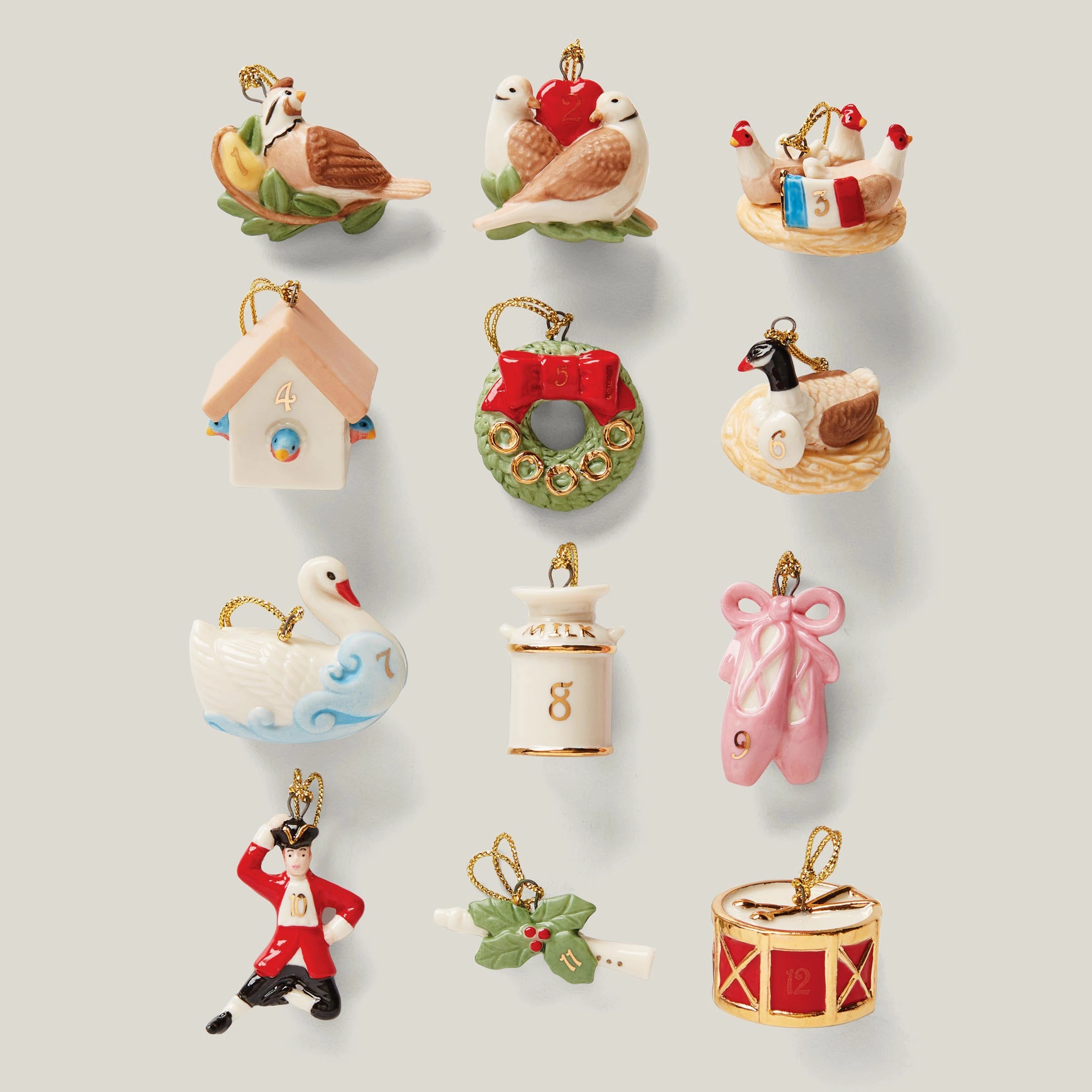 Twelve Days Of Christmas 13-Piece Ornament & Tree Set