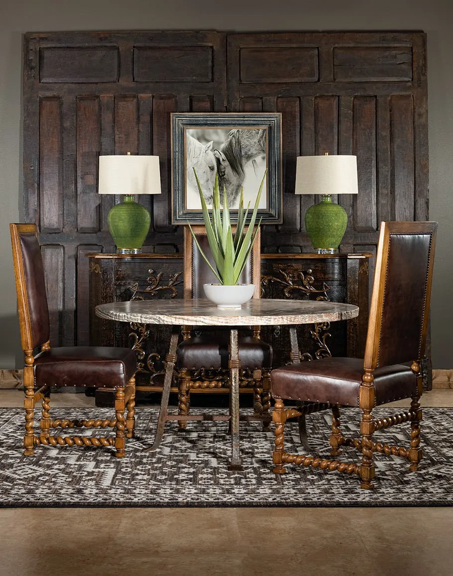 Twisted Leg Mahogany Dining Chair