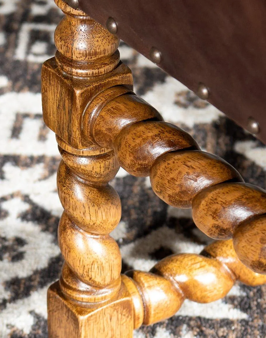 Twisted Leg Mahogany Dining Chair