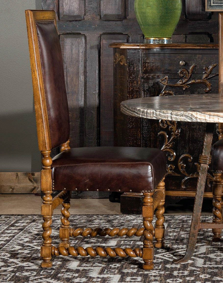 Twisted Leg Mahogany Dining Chair