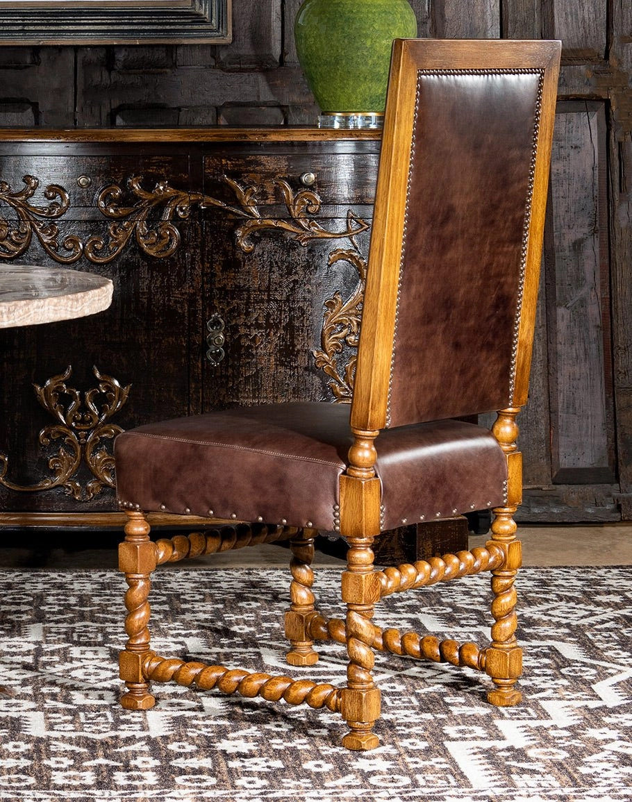 Twisted Leg Mahogany Dining Chair