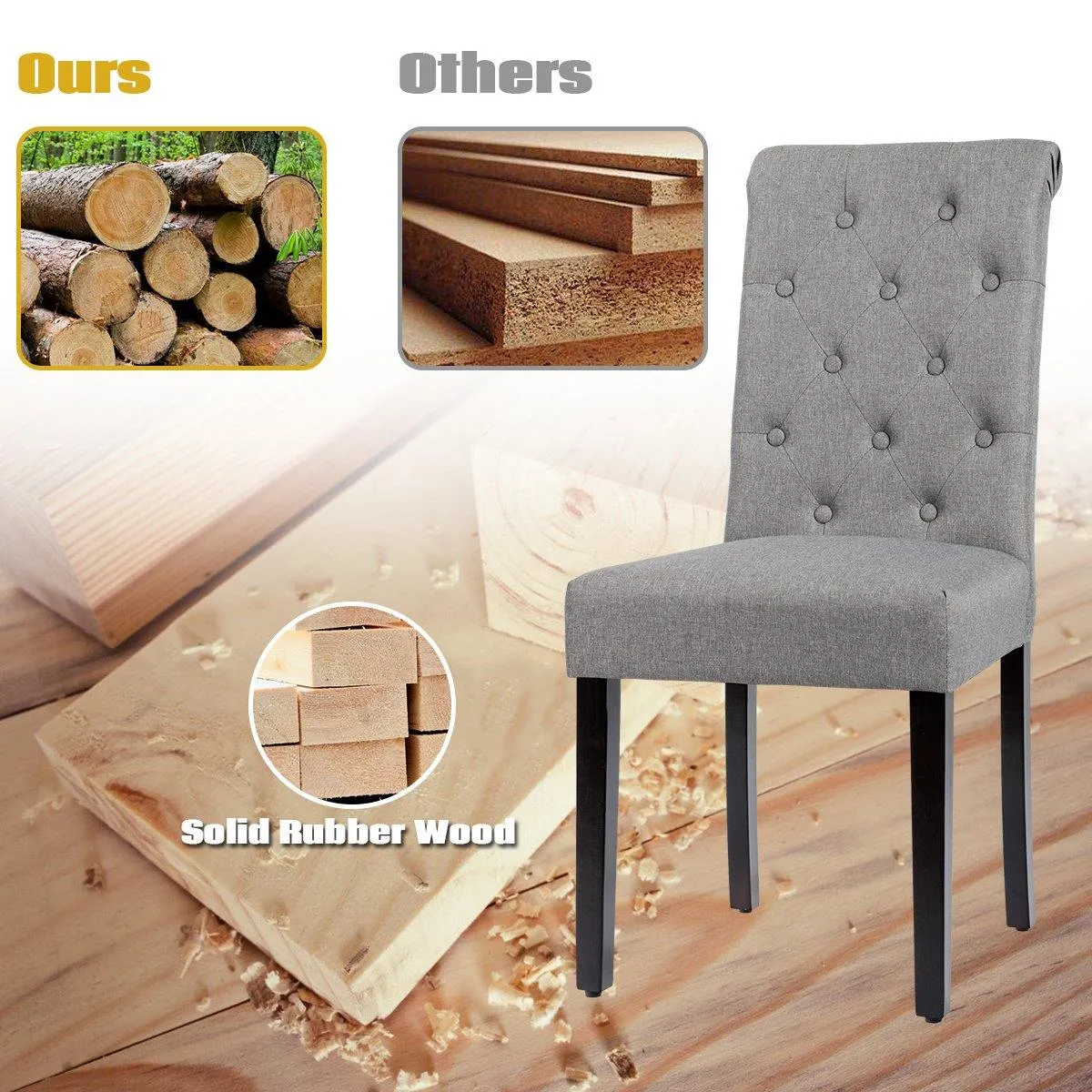 Upholstered Accent Dining Chairs Set of 2