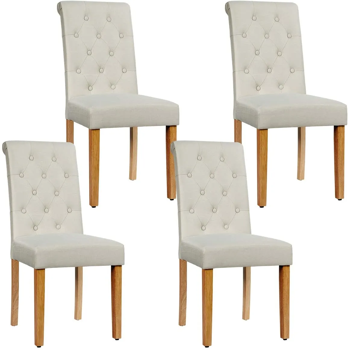 Upholstered Accent Dining Chairs Set of 2