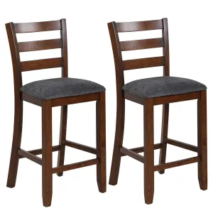 Upholstered Bar Stools with Solid Rubber Wood Frame, Foam-Padded Cushion kitchen barstool, adjustable bar stool