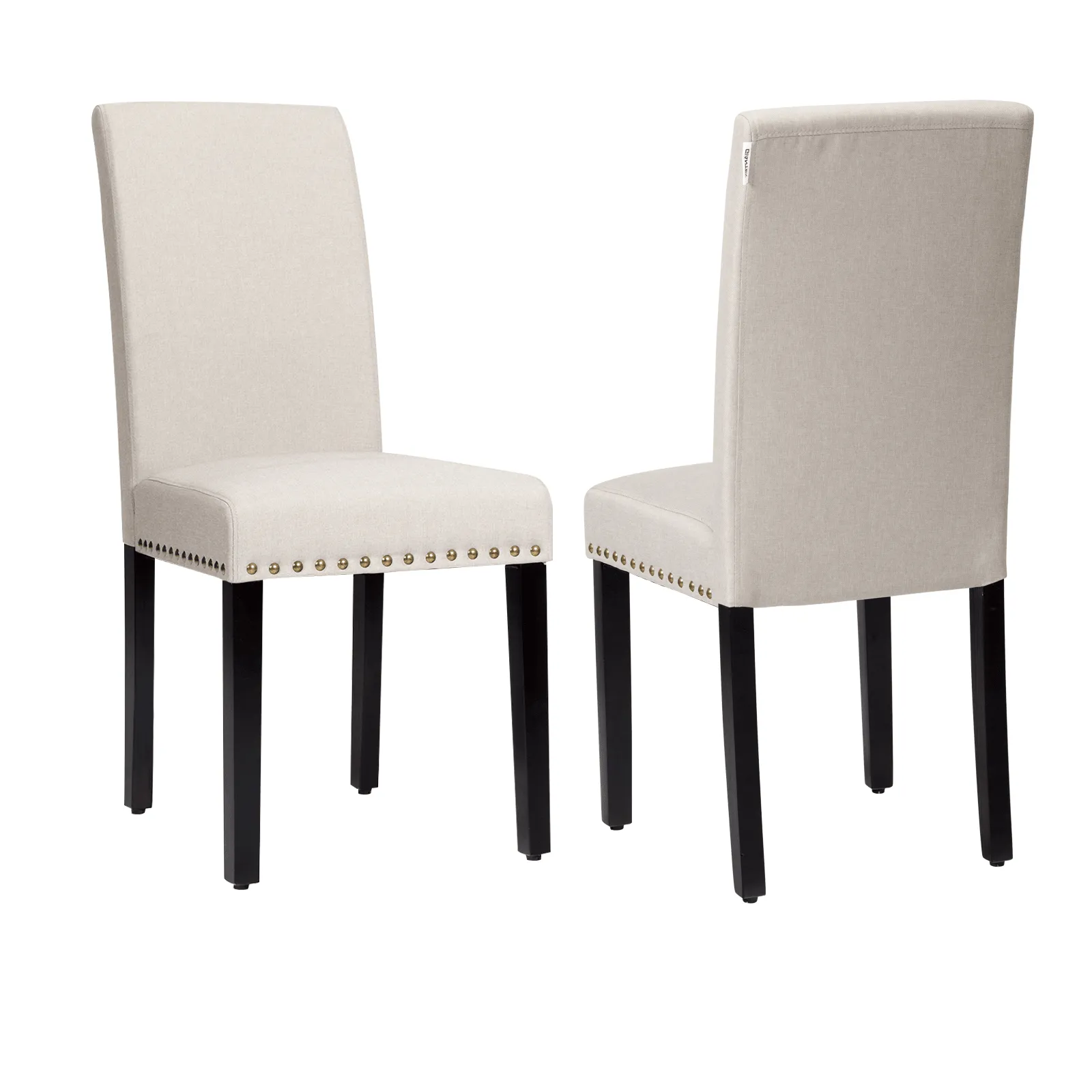 Upholstered Dining Chairs Set of 2 or 4, Fabric Side Chairs w/Wood Legs