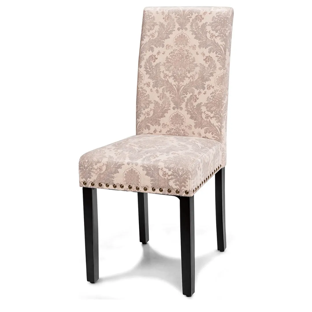 Upholstered Dining Chairs Set of 2 or 4, Fabric Side Chairs w/Wood Legs