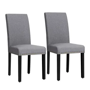 Upholstered Dining Chairs Set of 2 or 4, Fabric Side Chairs w/Wood Legs set of dining chairs, wooden chairs