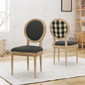 Upholstered French Design Dining Chairs - NH904603 dining table set, 6-piece dining set