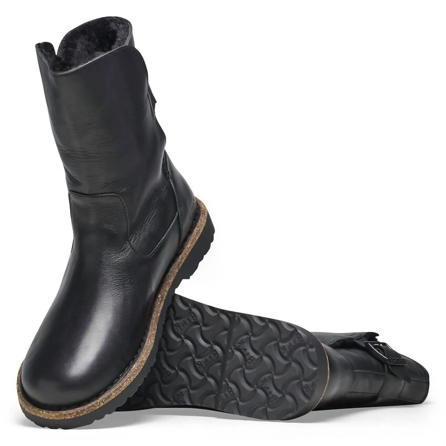 Uppsala Leather Shearling Boots - Regular/wide In Black