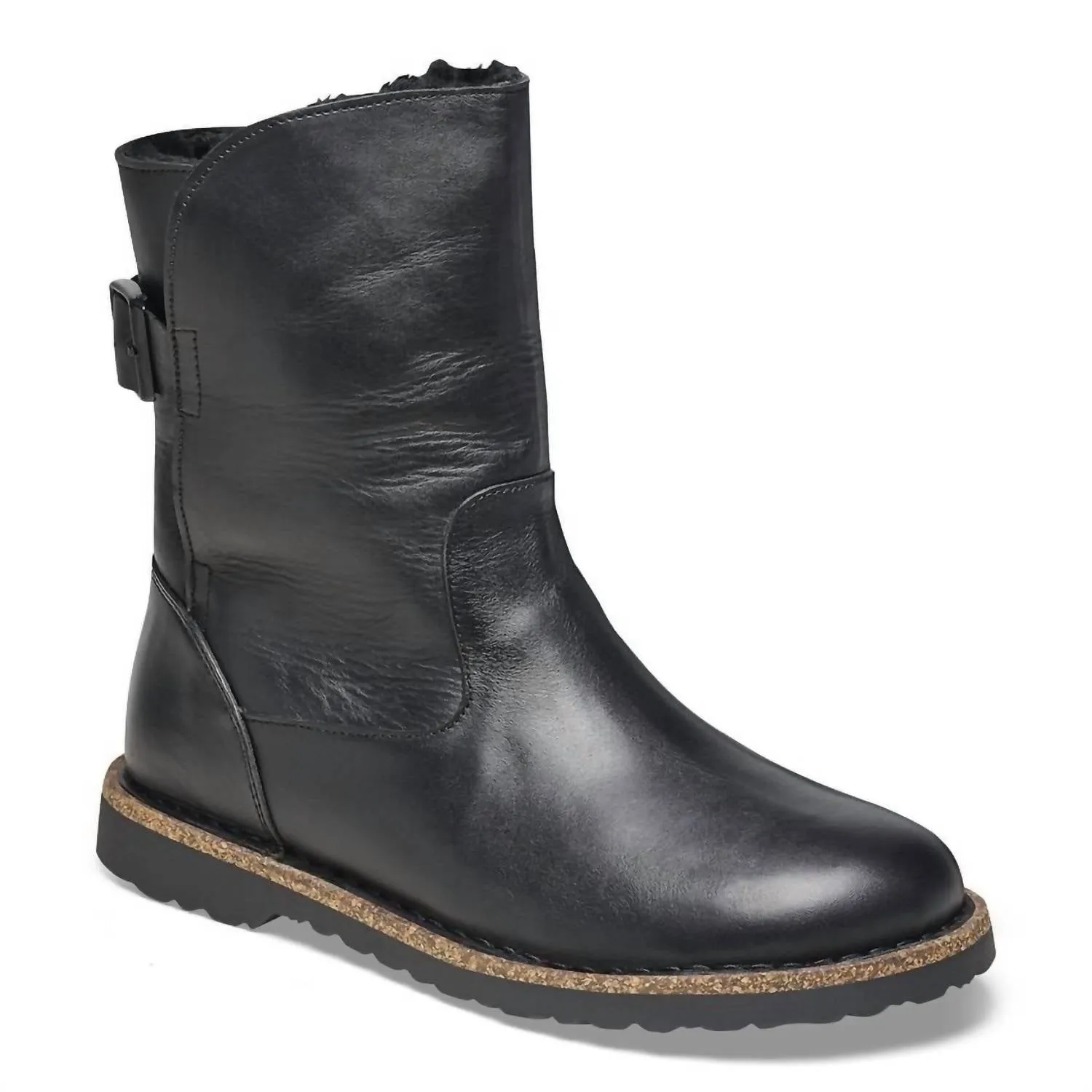 Uppsala Leather Shearling Boots - Regular/wide In Black