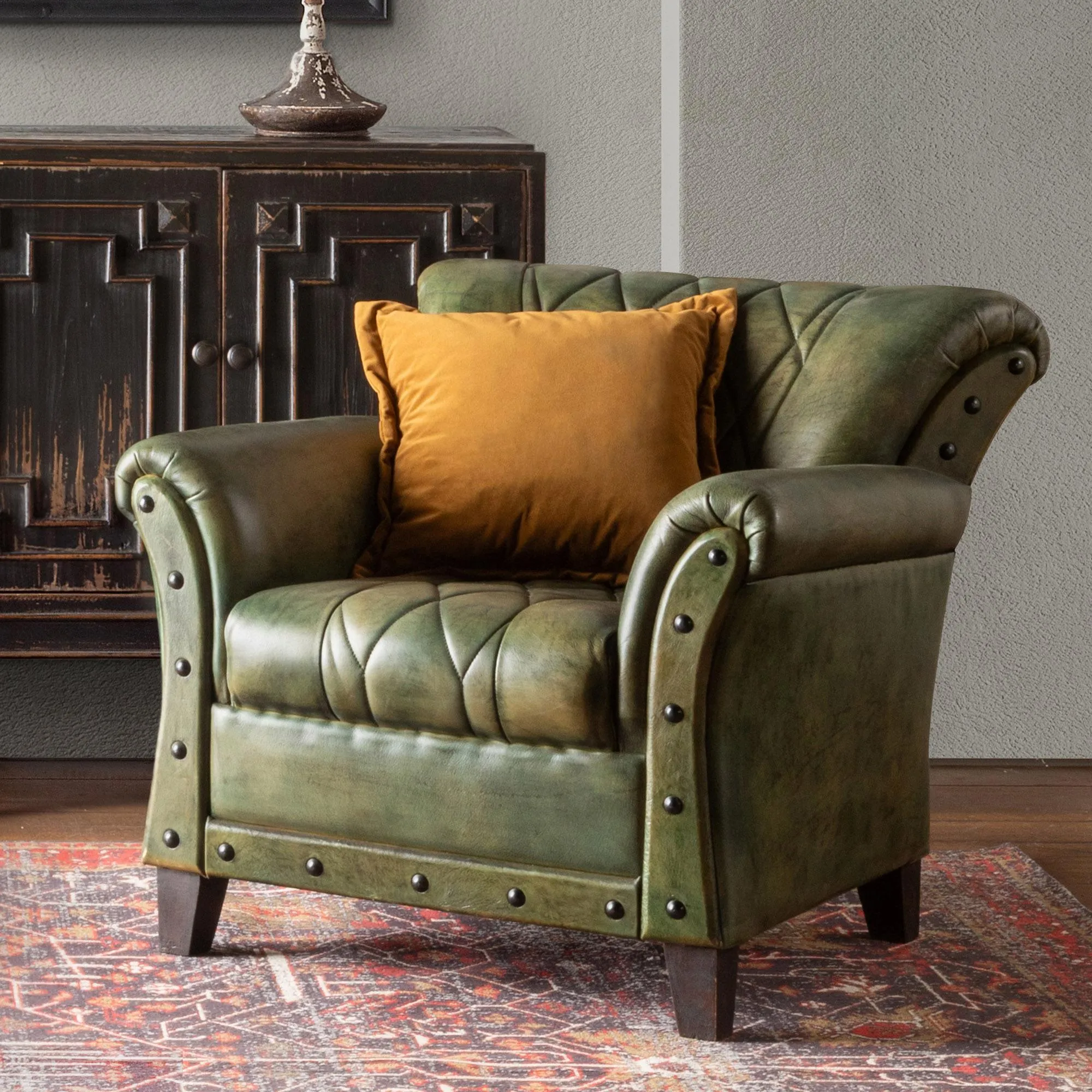 Urban Living Buffalo Leather Arm Chair