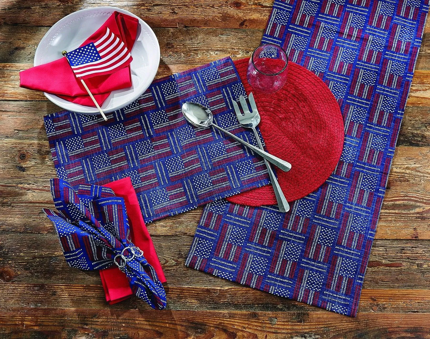 USA Flags Table Runner