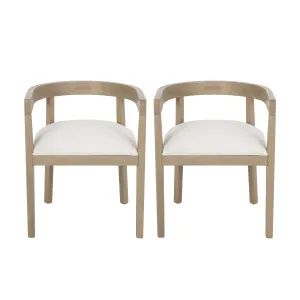 Vande Fabric Upholstered Wood Tub Dining Chairs, Set of 2 dining table set, 6-piece dining set