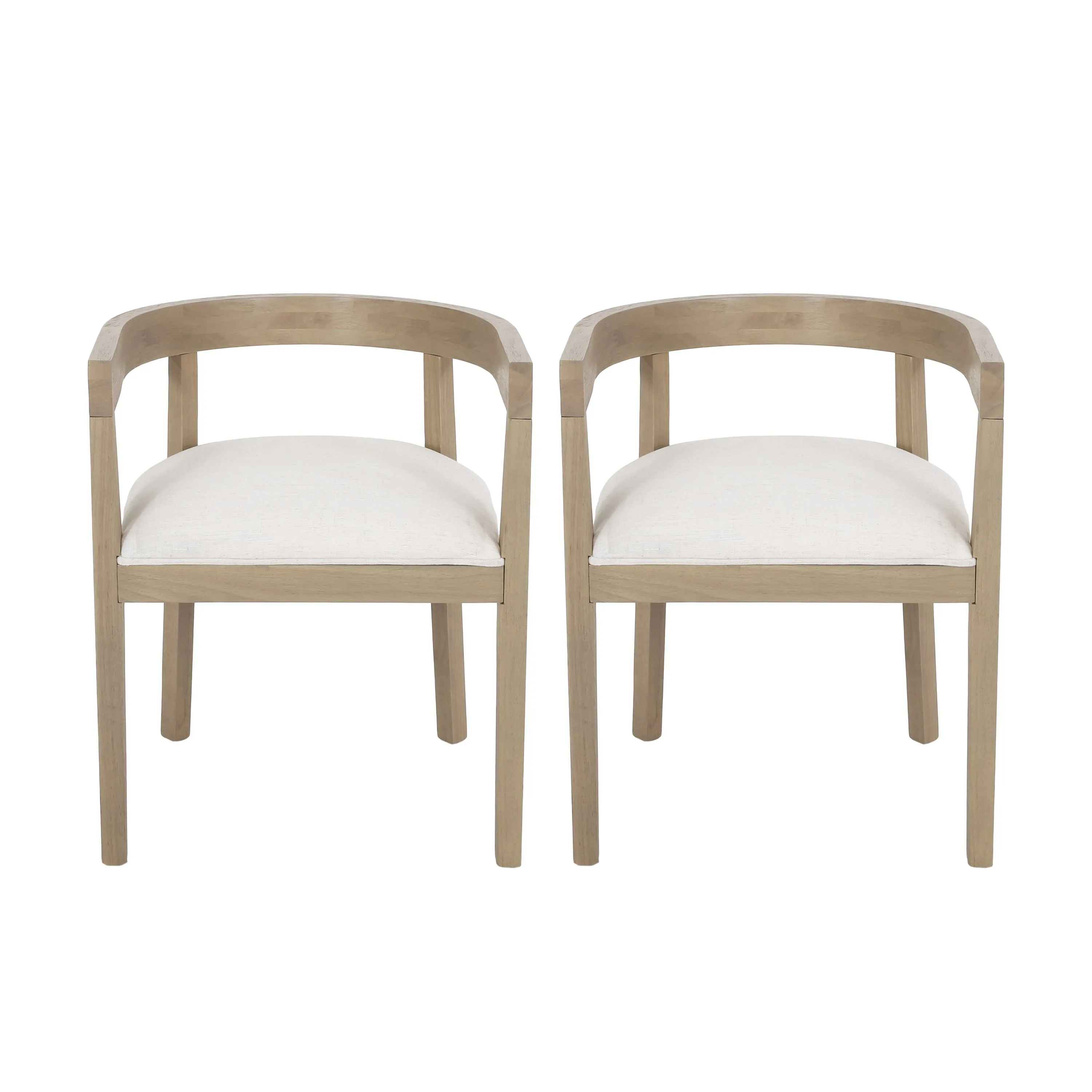 Vande Fabric Upholstered Wood Tub Dining Chairs, Set of 2 dining table set, 6-piece dining set