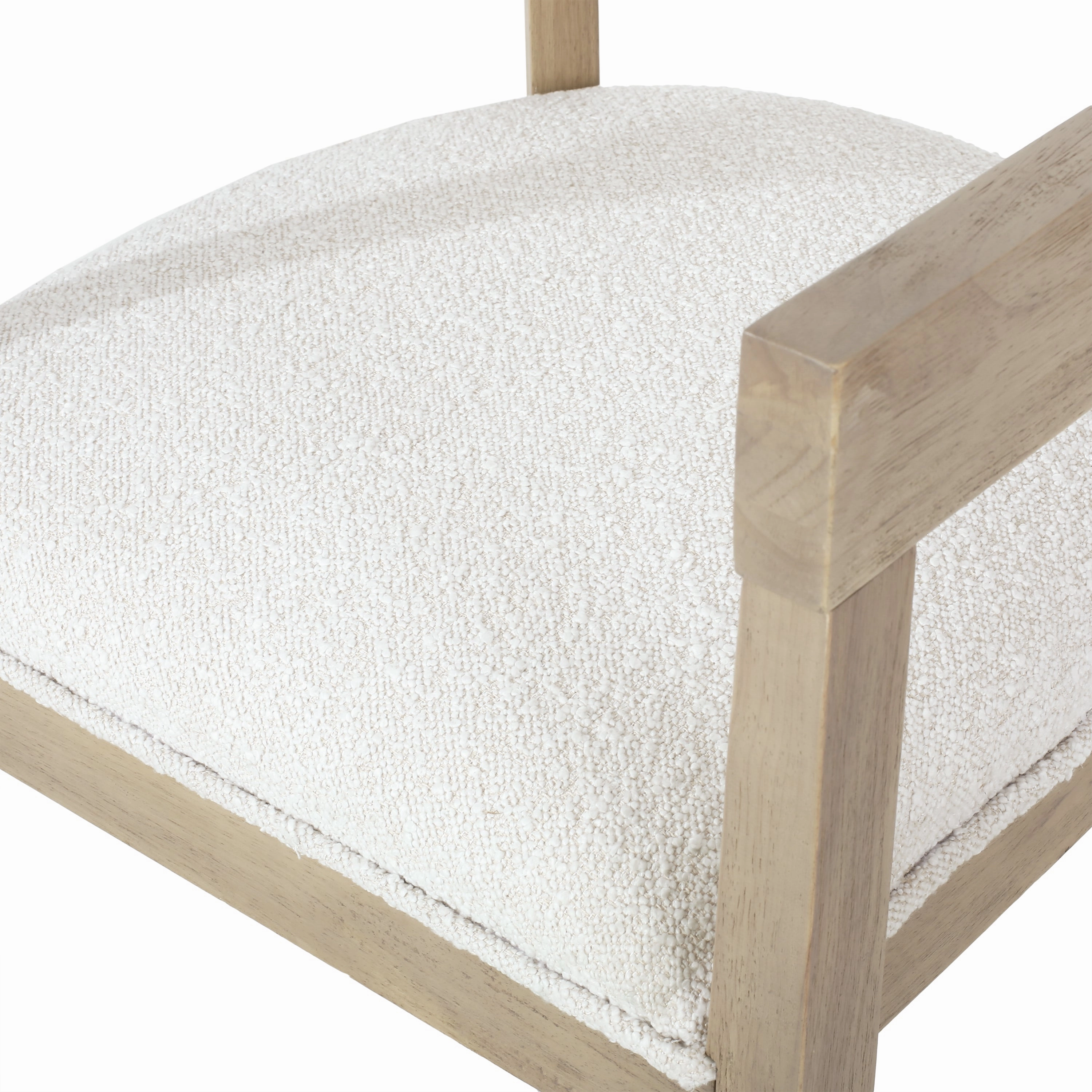 Vande Fabric Upholstered Wood Tub Dining Chairs, Set of 2