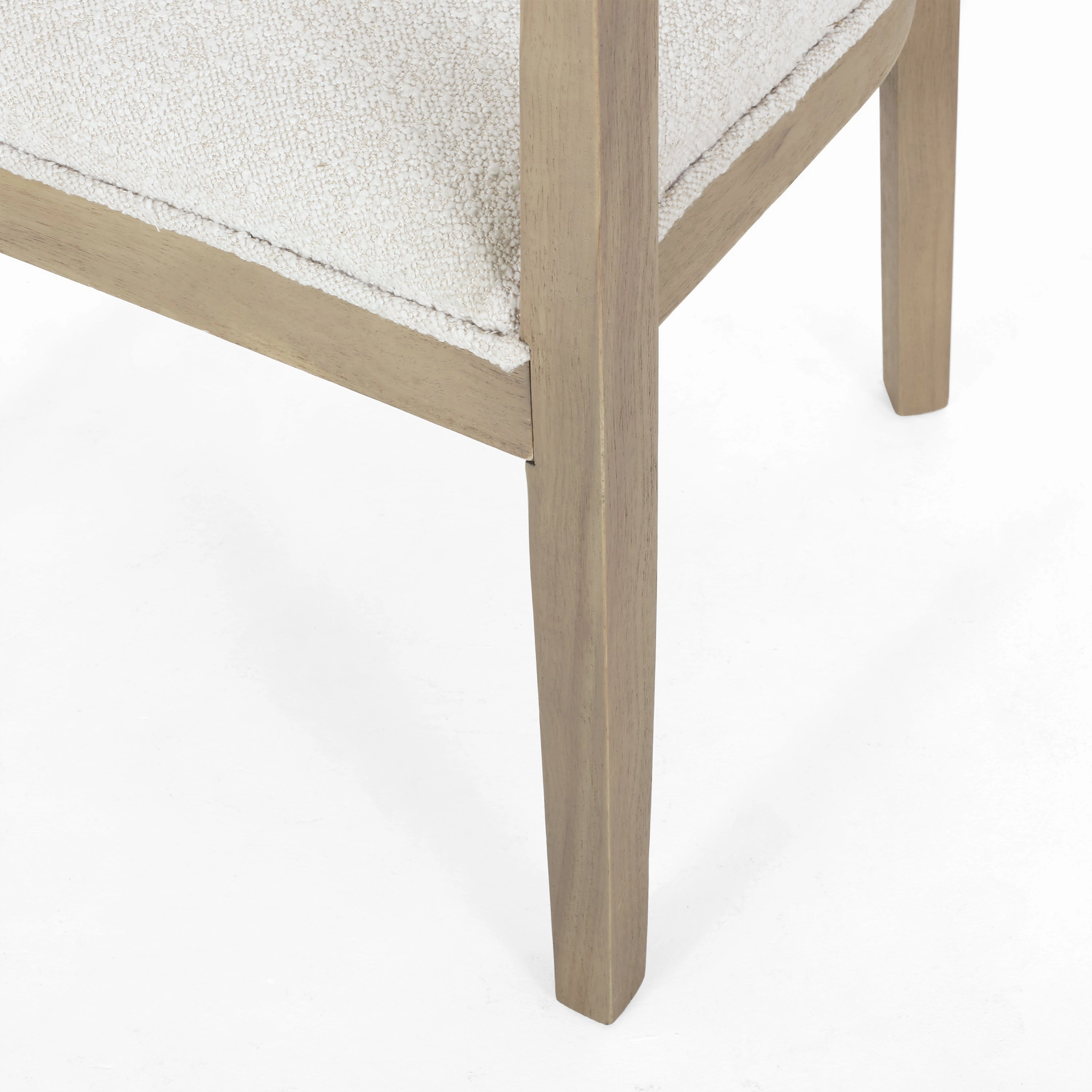 Vande Fabric Upholstered Wood Tub Dining Chairs, Set of 2