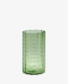 Vase 01 green transparent Waves