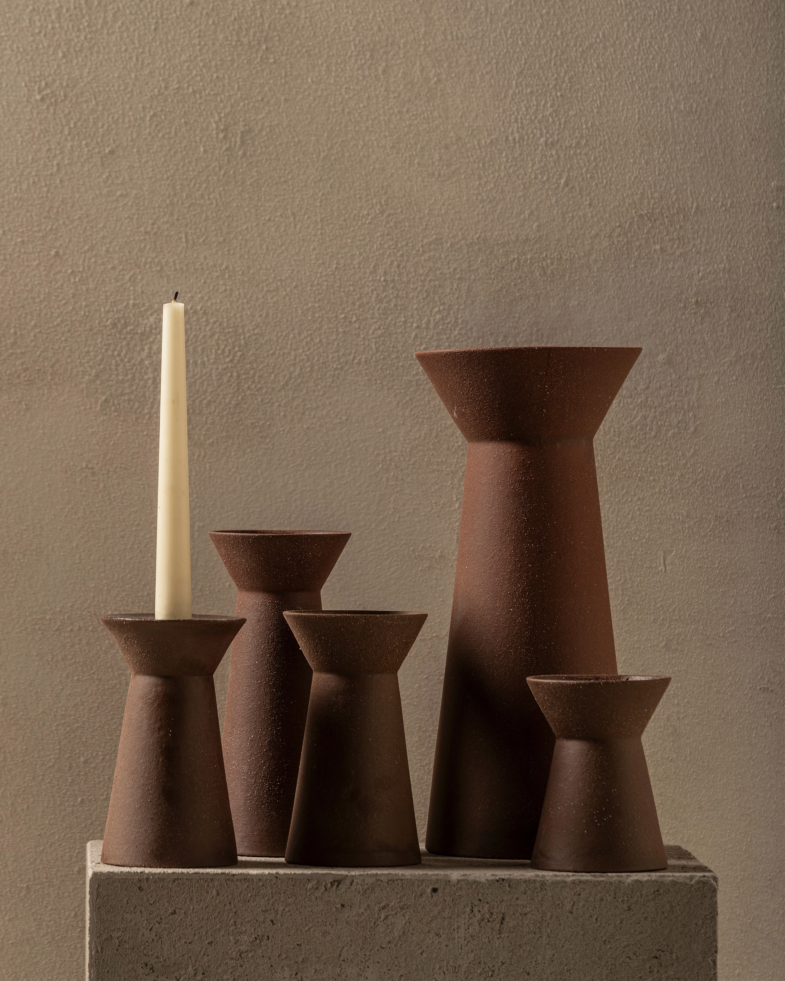 Vase 02 L red brown Marie-Ann