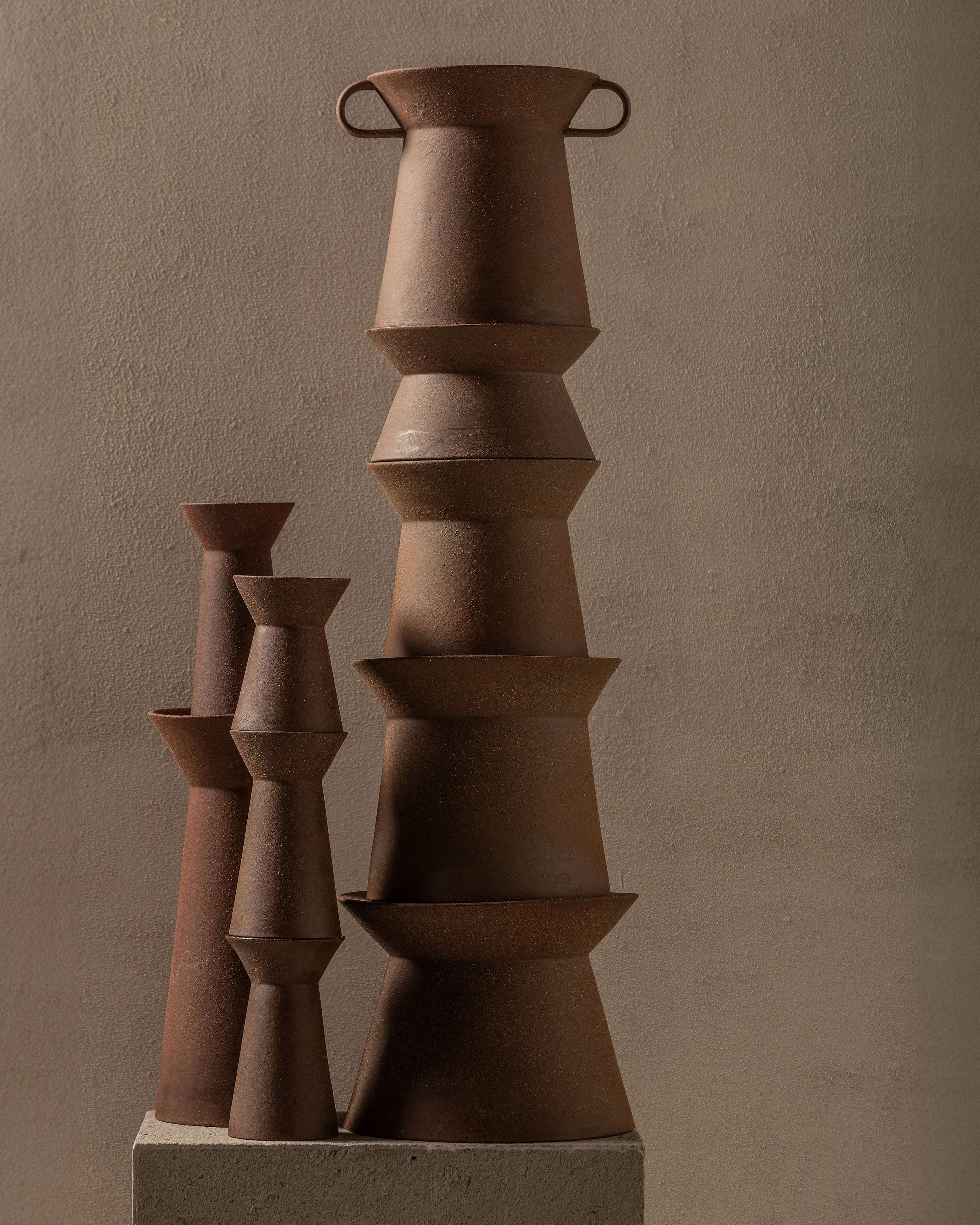 Vase 02 M red brown Marie-Ann