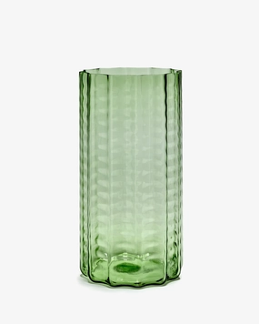 Vase 03 green transparent Waves