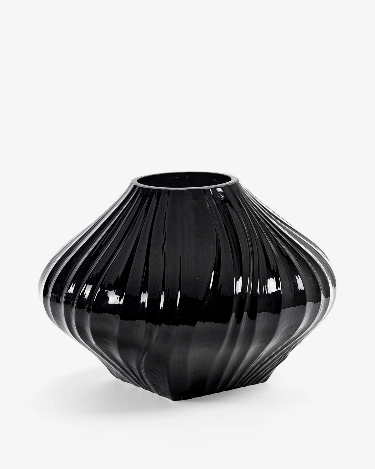 Vase with glass tube 04 black Josephine