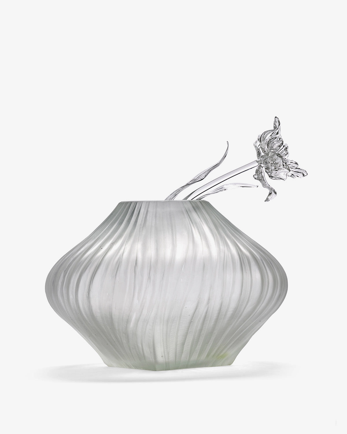 Vase with glass tube 04 transparent matt Josephine