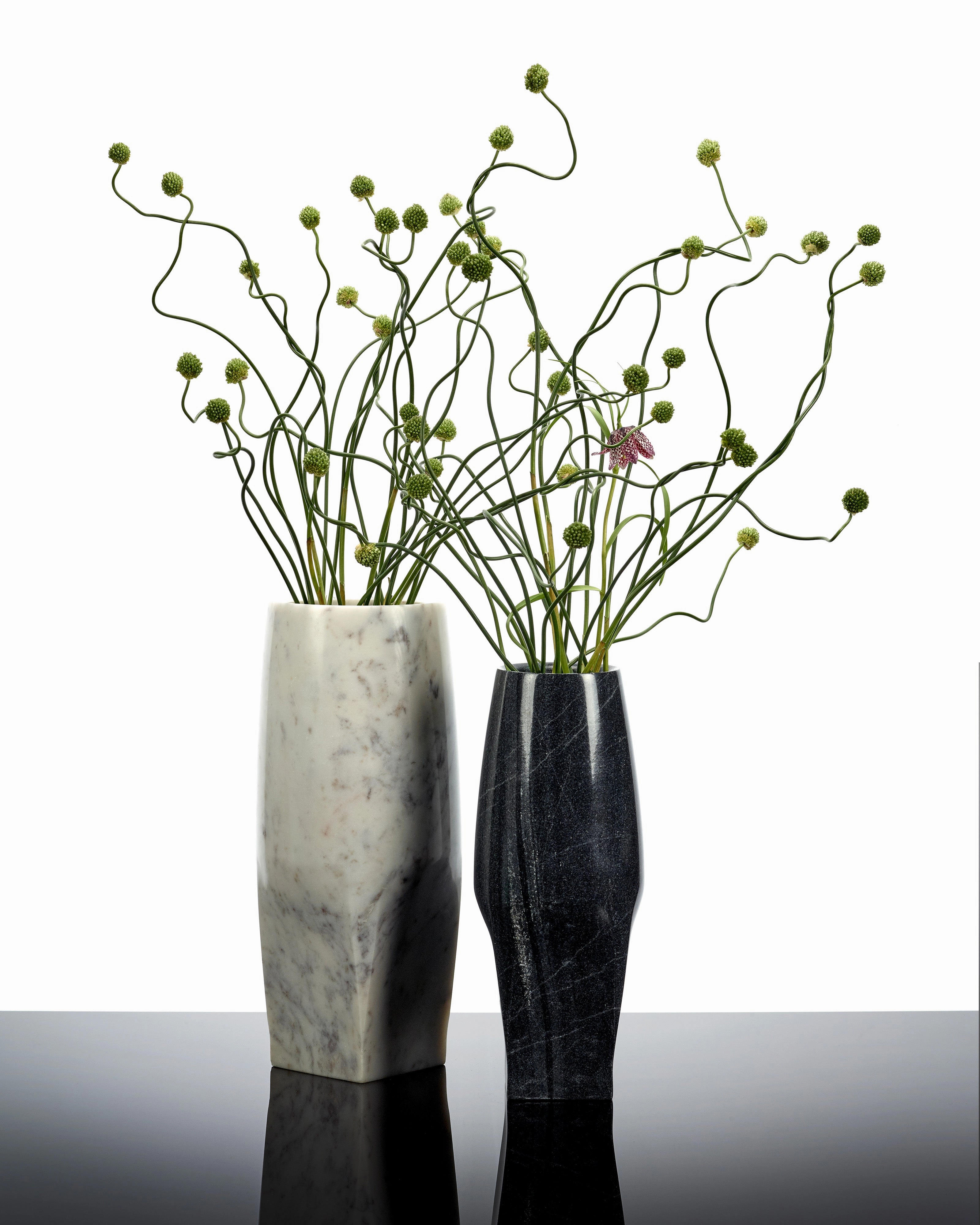 Vase with glass tube 08 S black Josephine