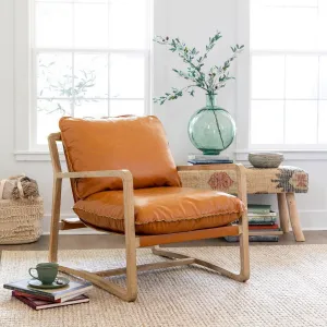 Vegan Leather Hampton Lounge Chair vanity mirror, wall mirror
