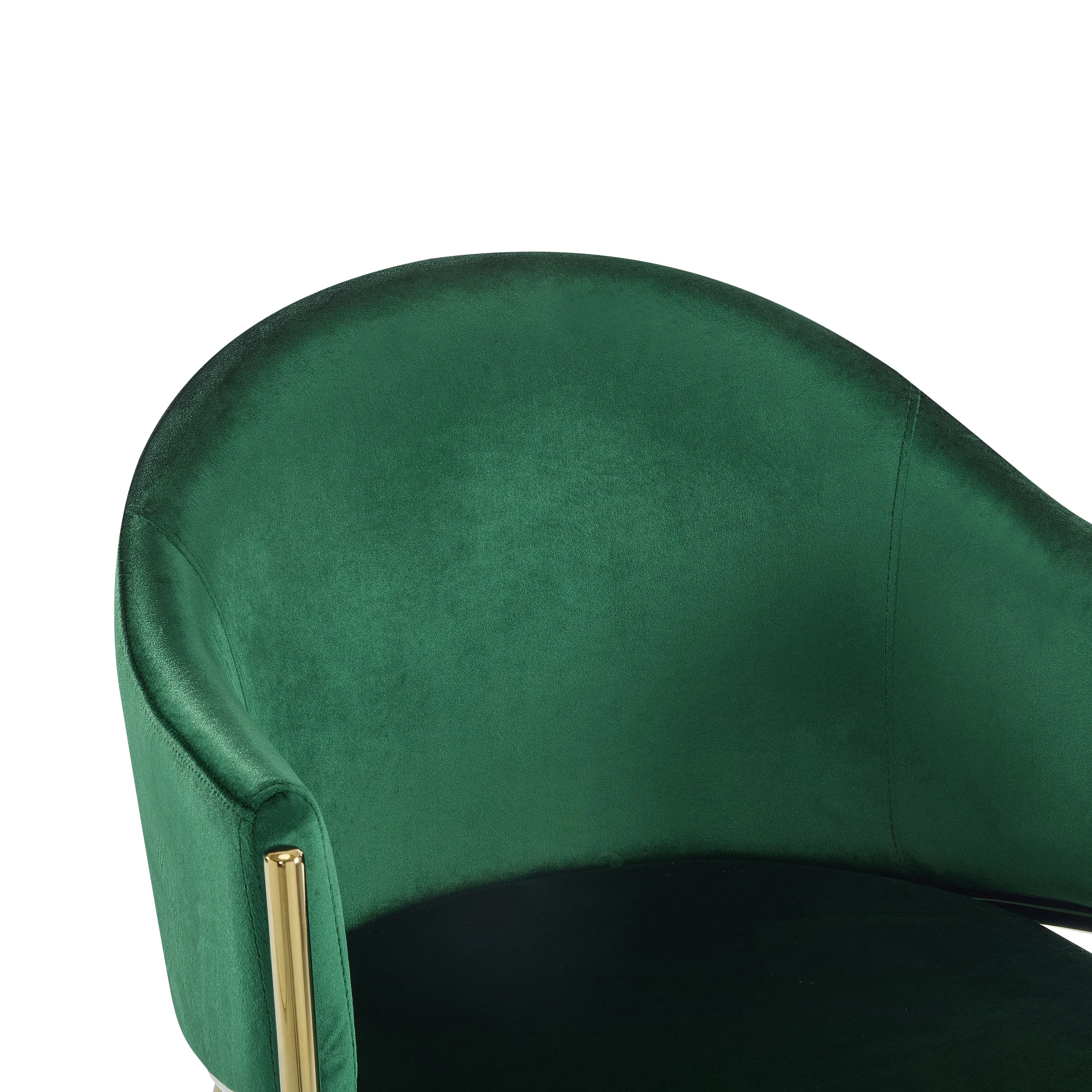 Velvet Dining Chairs with Gold Metal Frame, Set of 2