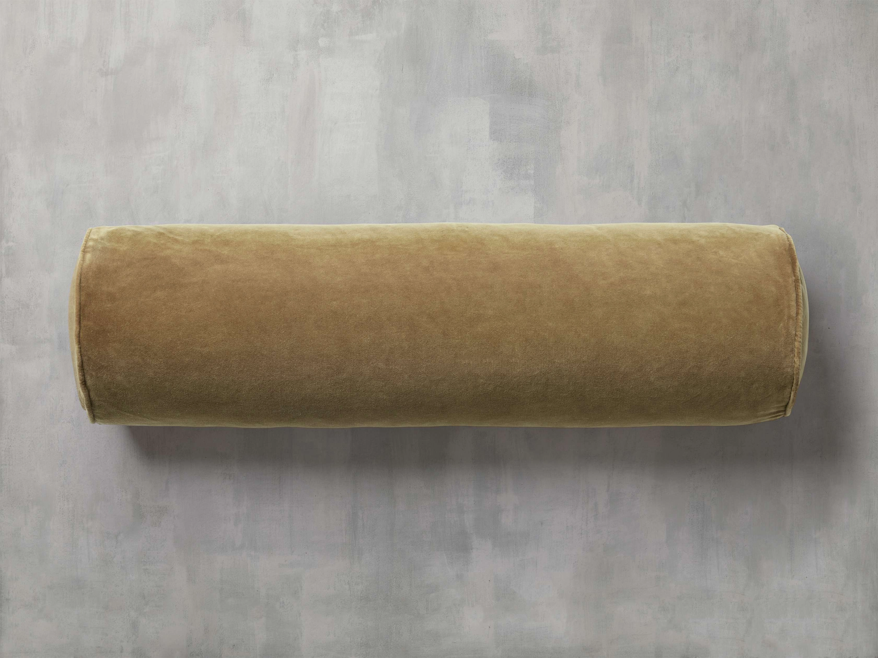 Velvet Bolster Pillow Cover in Lichen