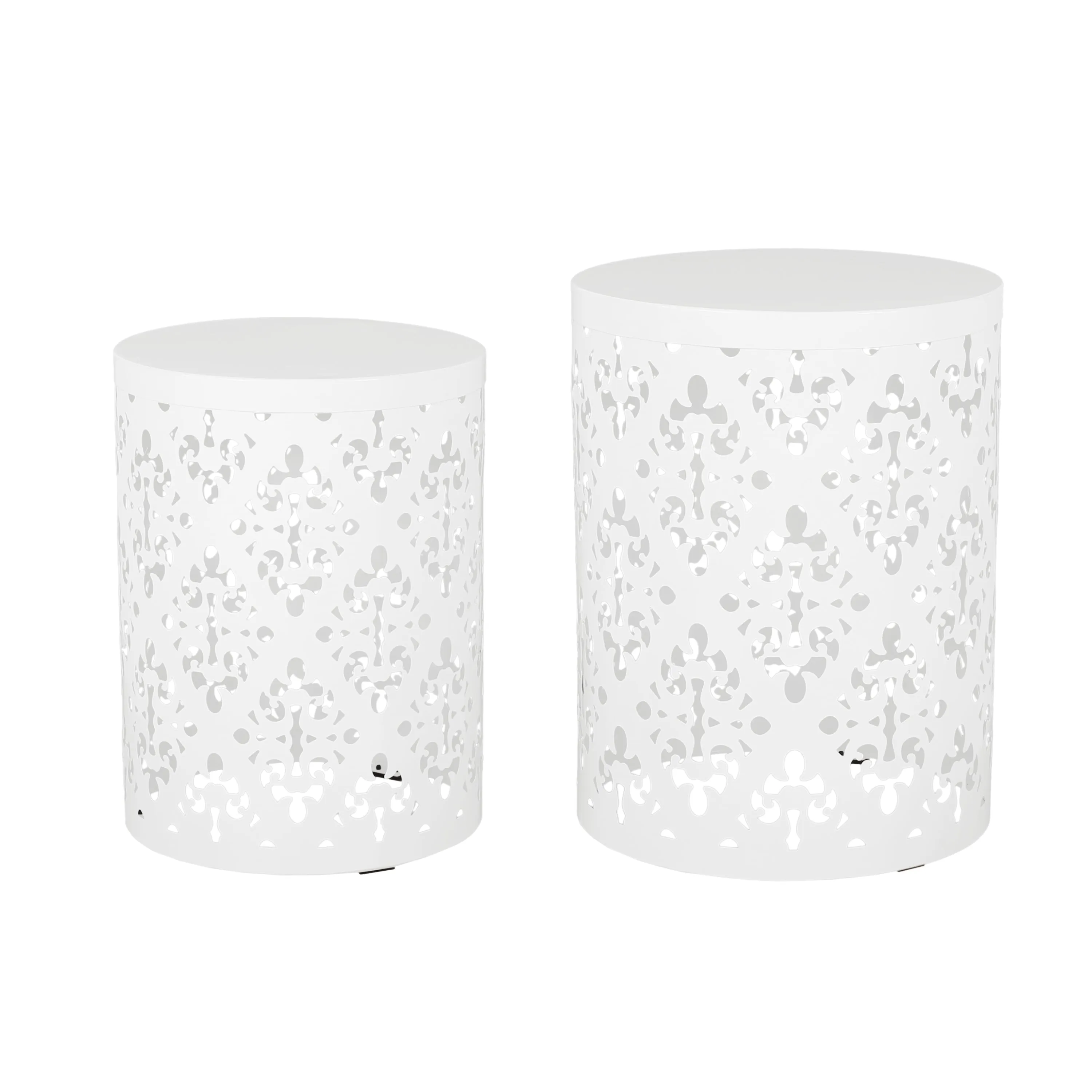 Verdugo Outdoor Metal Side Tables, Set of 2 coffee table, accent table