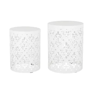Verdugo Outdoor Metal Side Tables, Set of 2 coffee table, accent table