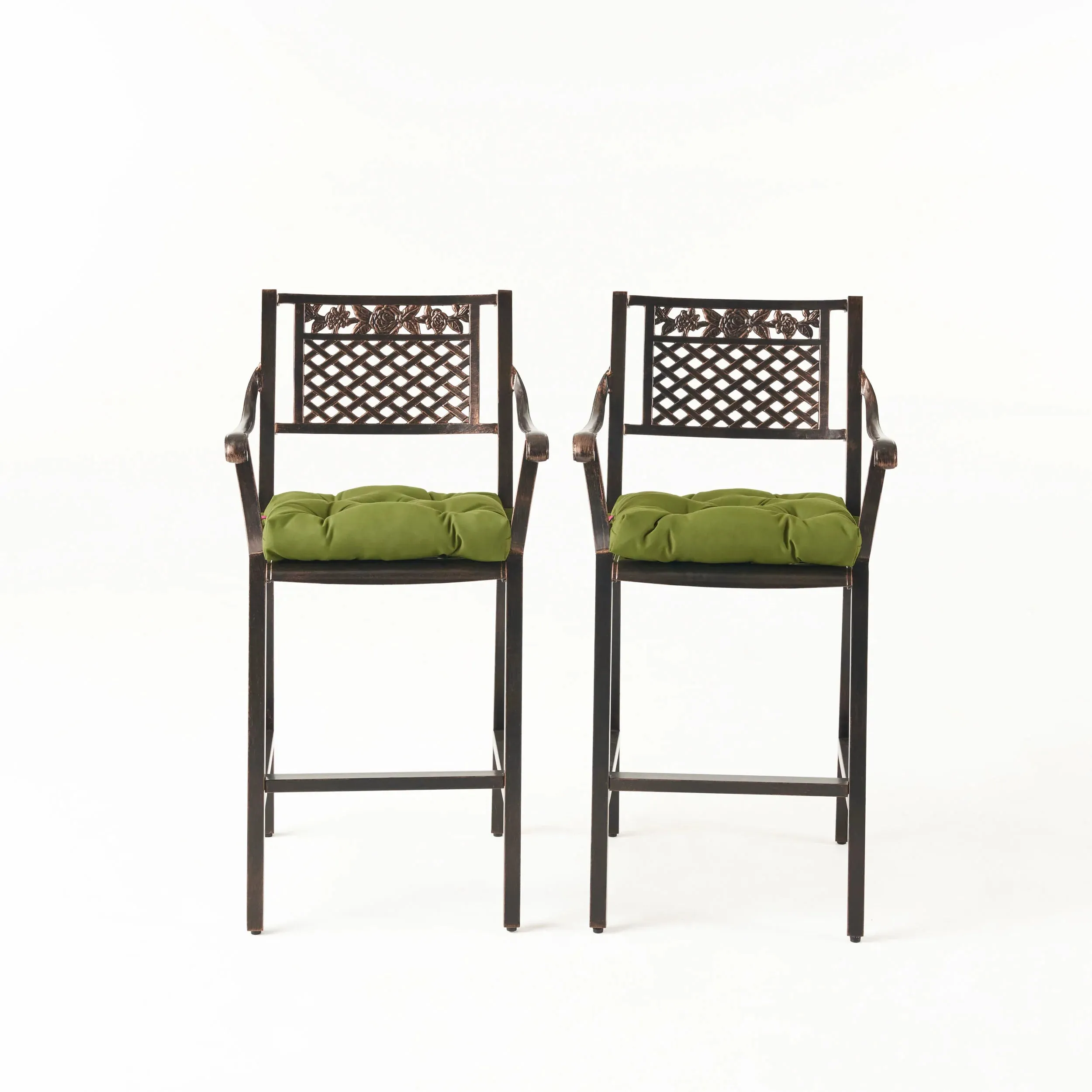 Vista Outdoor Barstool with Cushion (Set of 2)